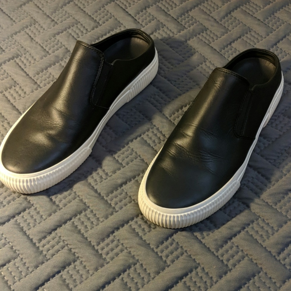 Men's Vince black slip on sneaker mule